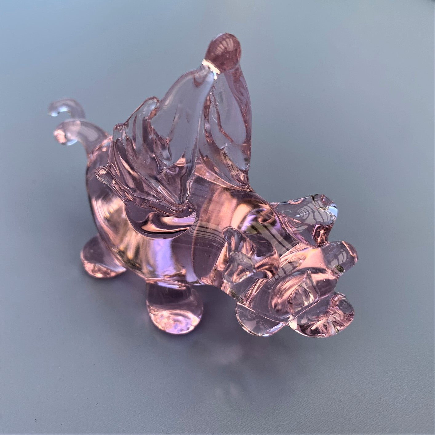 Cute "When Pigs Fly" Pink Glass Ornament | Pink Wing Piggy Glass Holiday Ornament |  Handmade Blown Glass Small Pig Figurine | Holiday Art