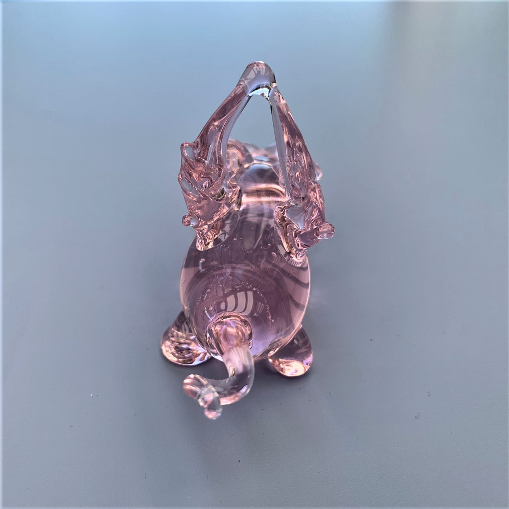 Cute "When Pigs Fly" Pink Glass Ornament | Pink Wing Piggy Glass Holiday Ornament |  Handmade Blown Glass Small Pig Figurine | Holiday Art