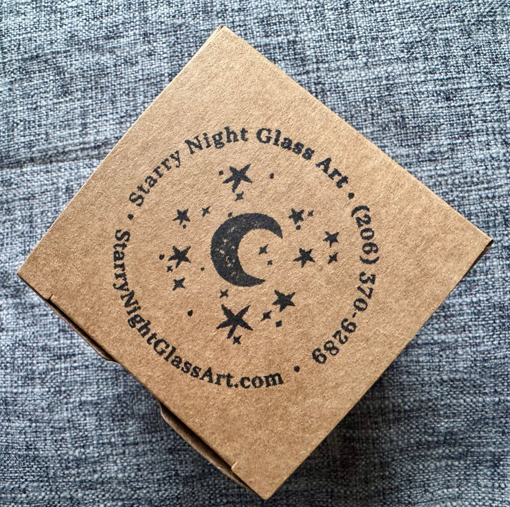 Glass Hummingbird Ornament in a Nest Gift Box