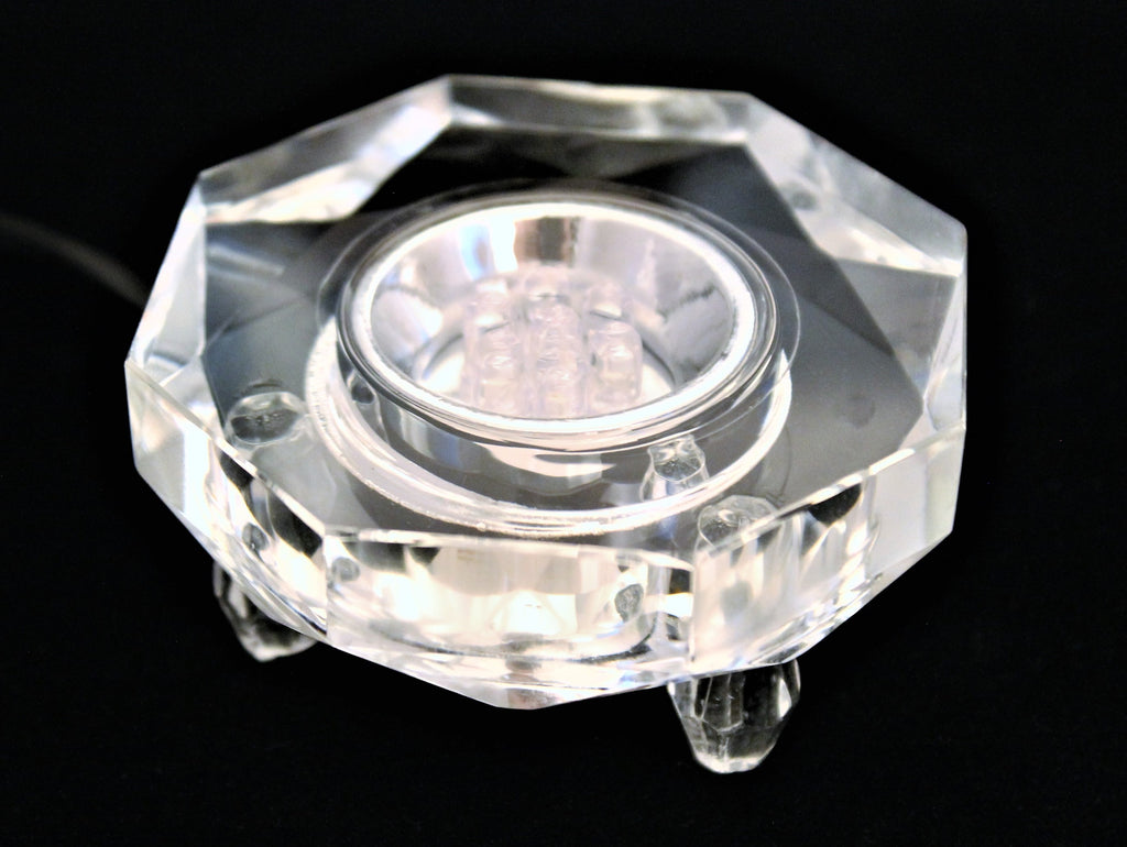 XTRAS In stock: LED Crystal Light Bases: White Light or Colored Lights