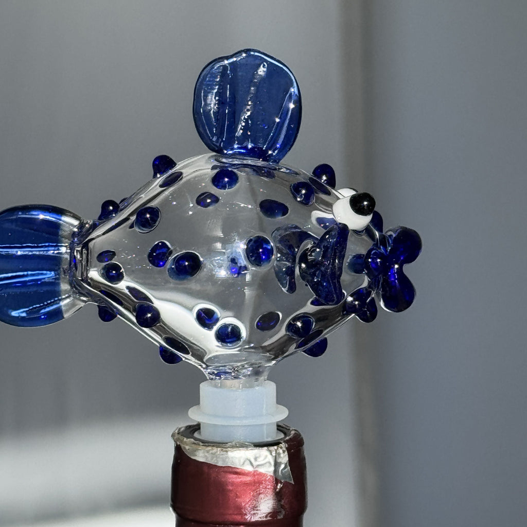 In Stock: Bubble Fish Wine Topper - Only 1 Available!