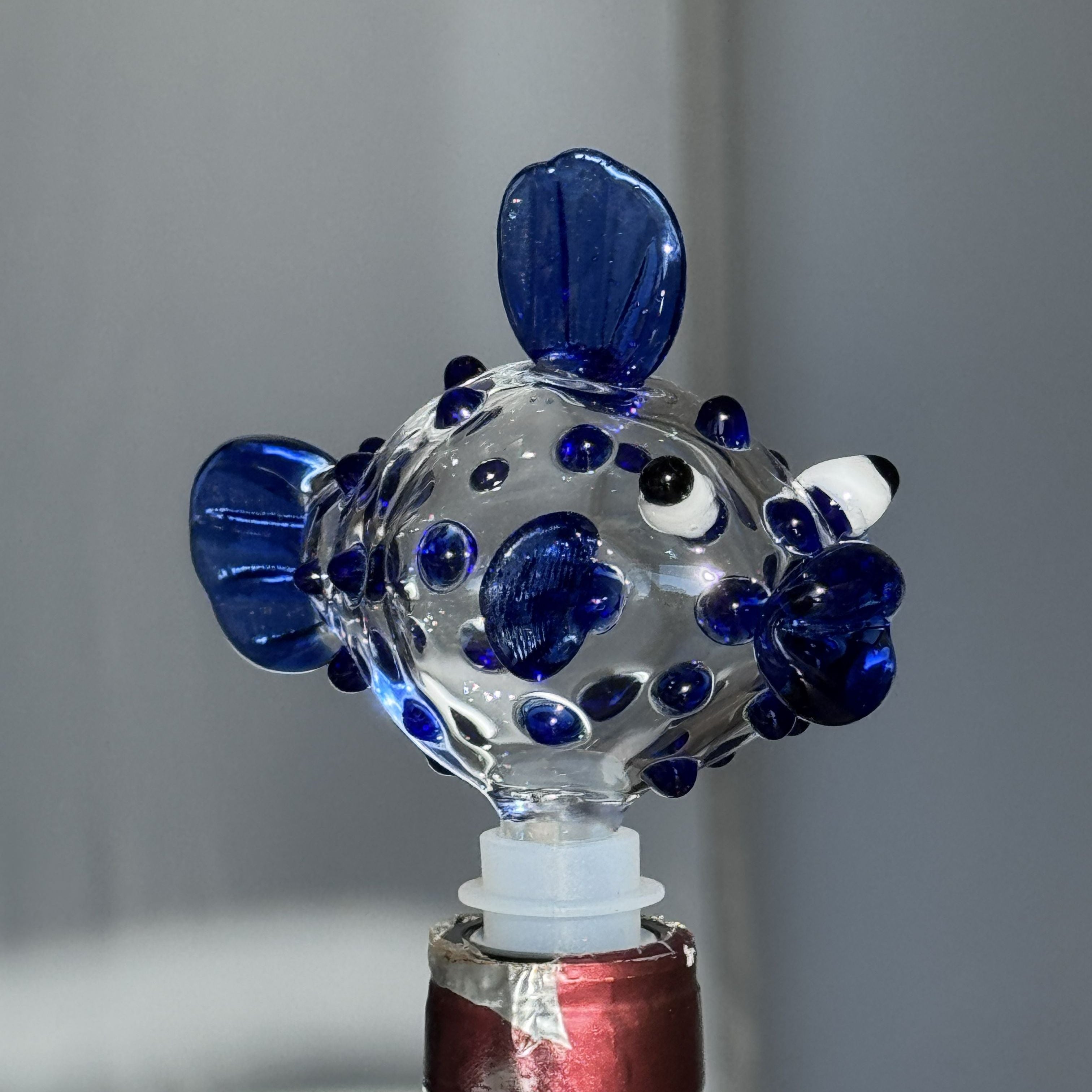 In Stock: Bubble Fish Wine Topper - Only 1 Available!