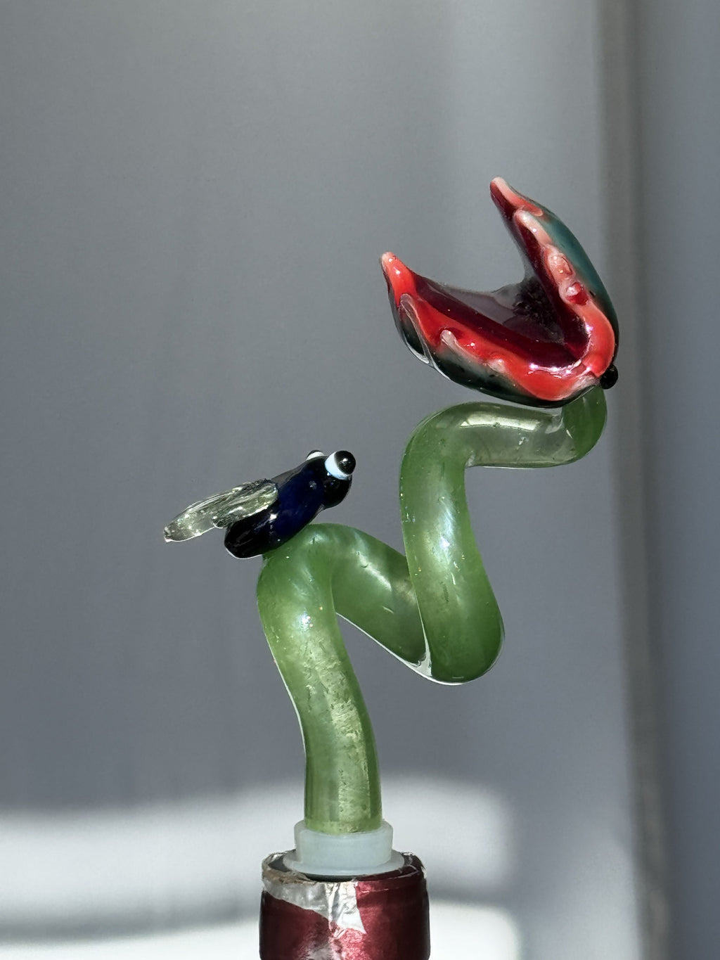In Stock: Glow-in-the-Dark Hilarious Venus Flytrap Wine Topper - Only 1 Available!!