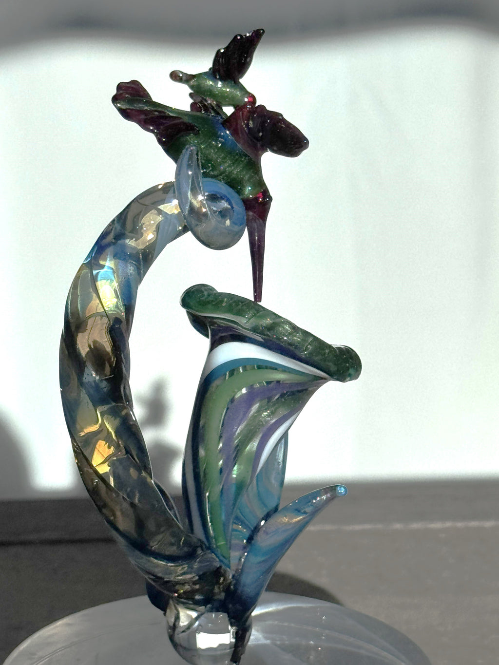 In Stock: Mama and Baby Hummingbird Sculpture - Only 1 Available!!