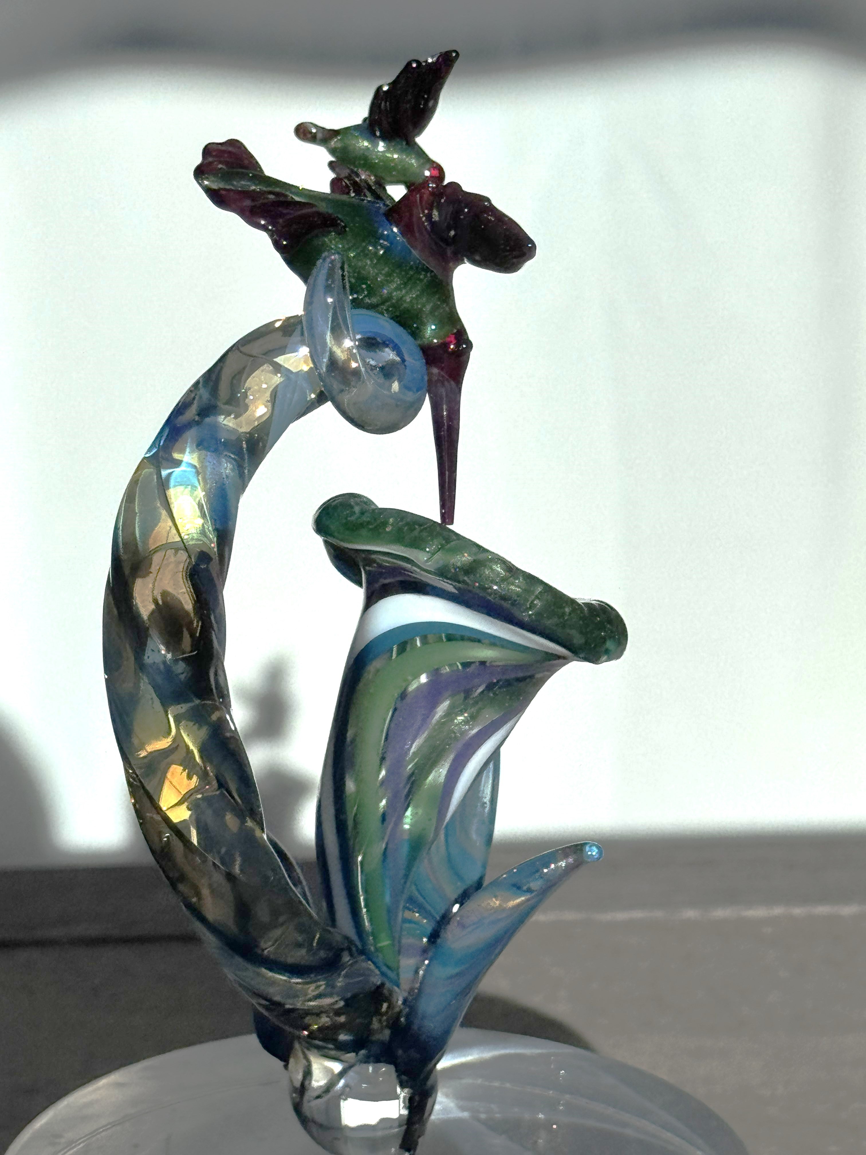In Stock: Mama and Baby Hummingbird Sculpture - Only 1 Available!!
