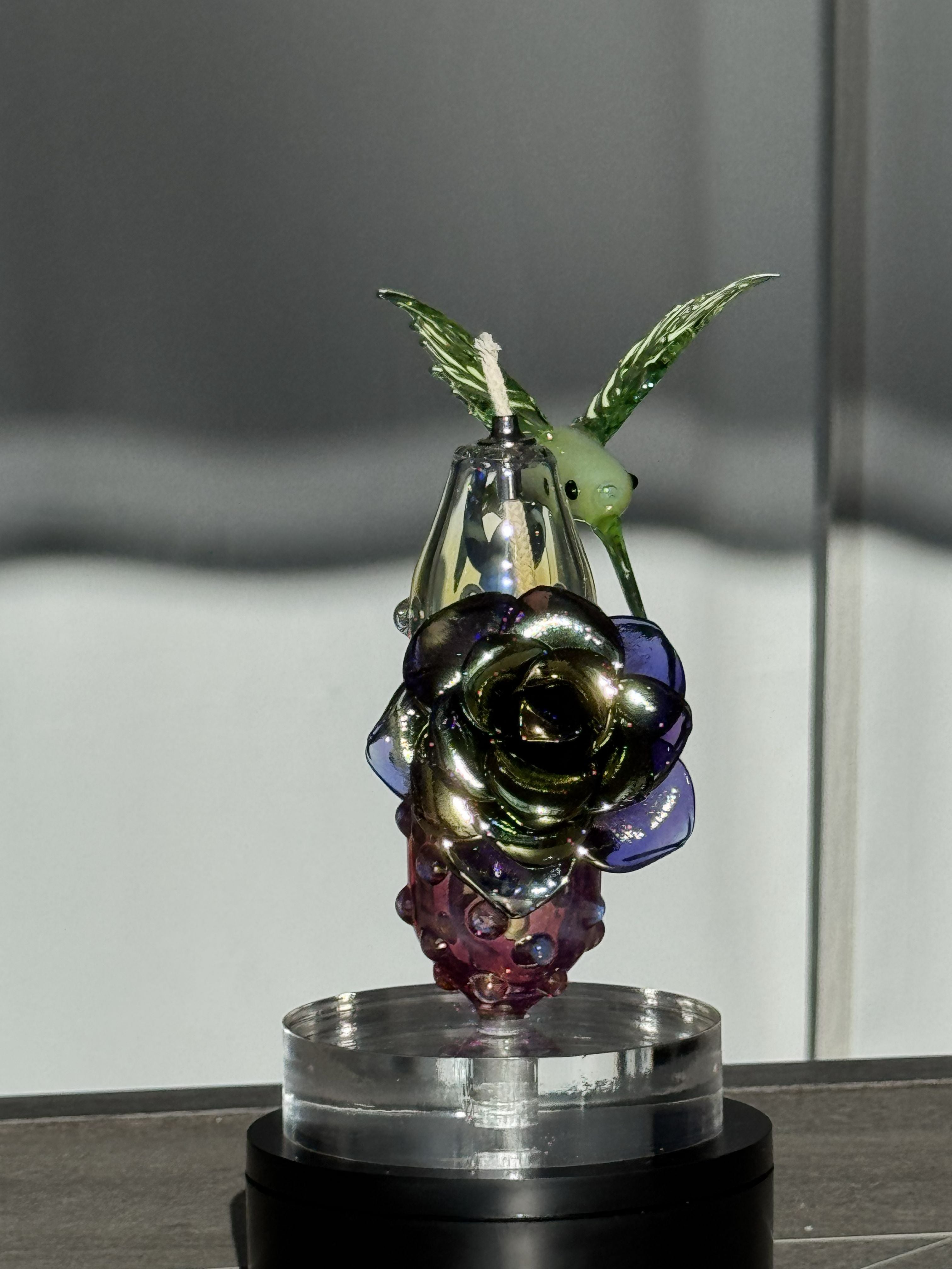 In Stock: Hummingbird Flower Oil Lamp - Only 1 Available!!