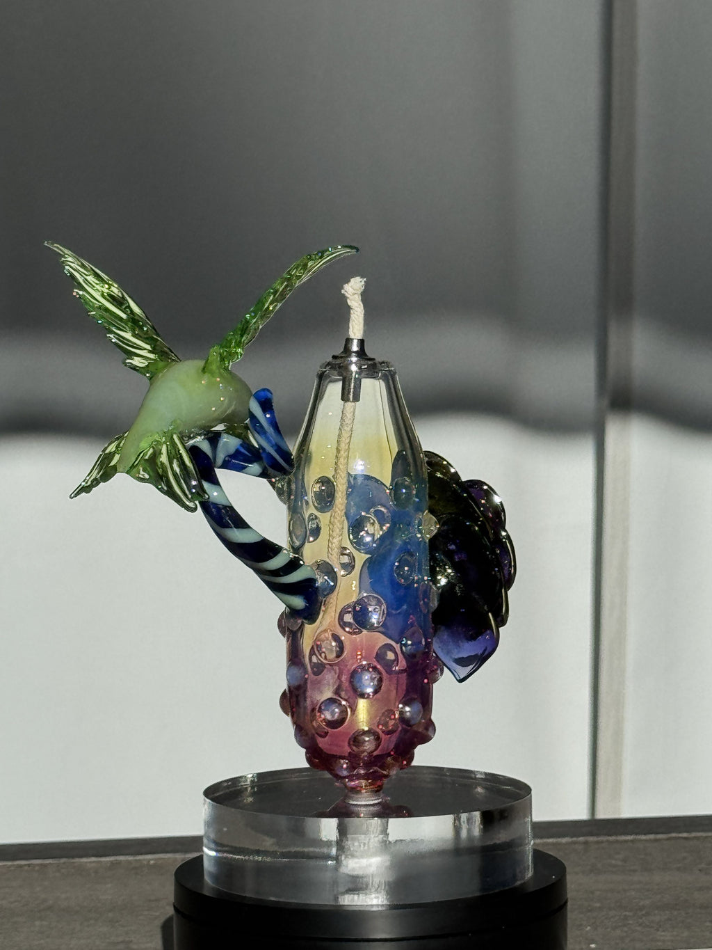 In Stock: Hummingbird Flower Oil Lamp - Only 1 Available!!