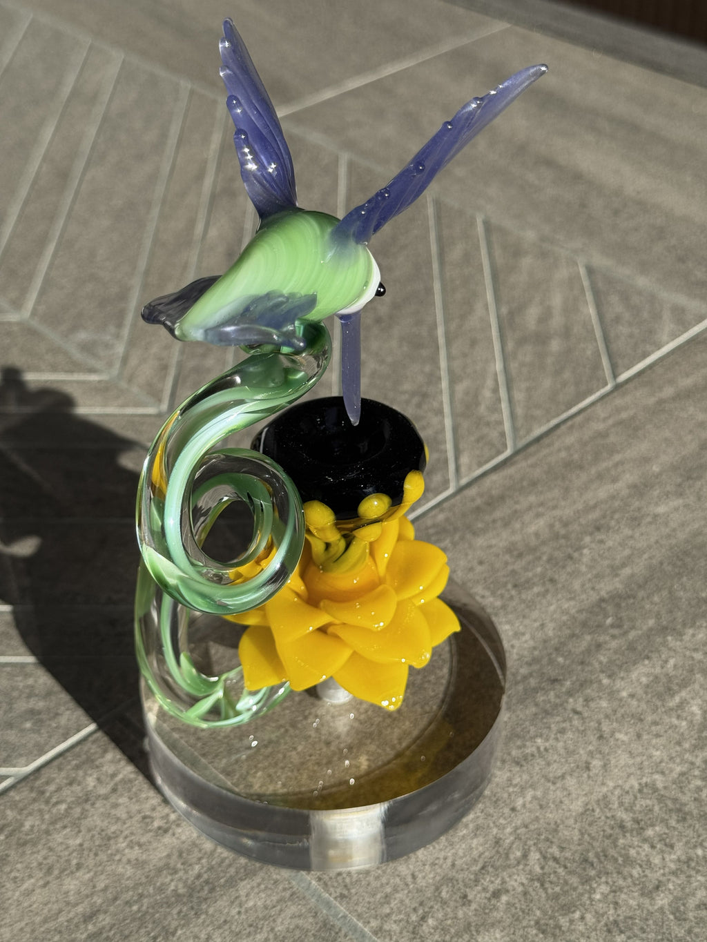 In Stock: Hummingbird Flower Sculpture - Only 1 Available!!