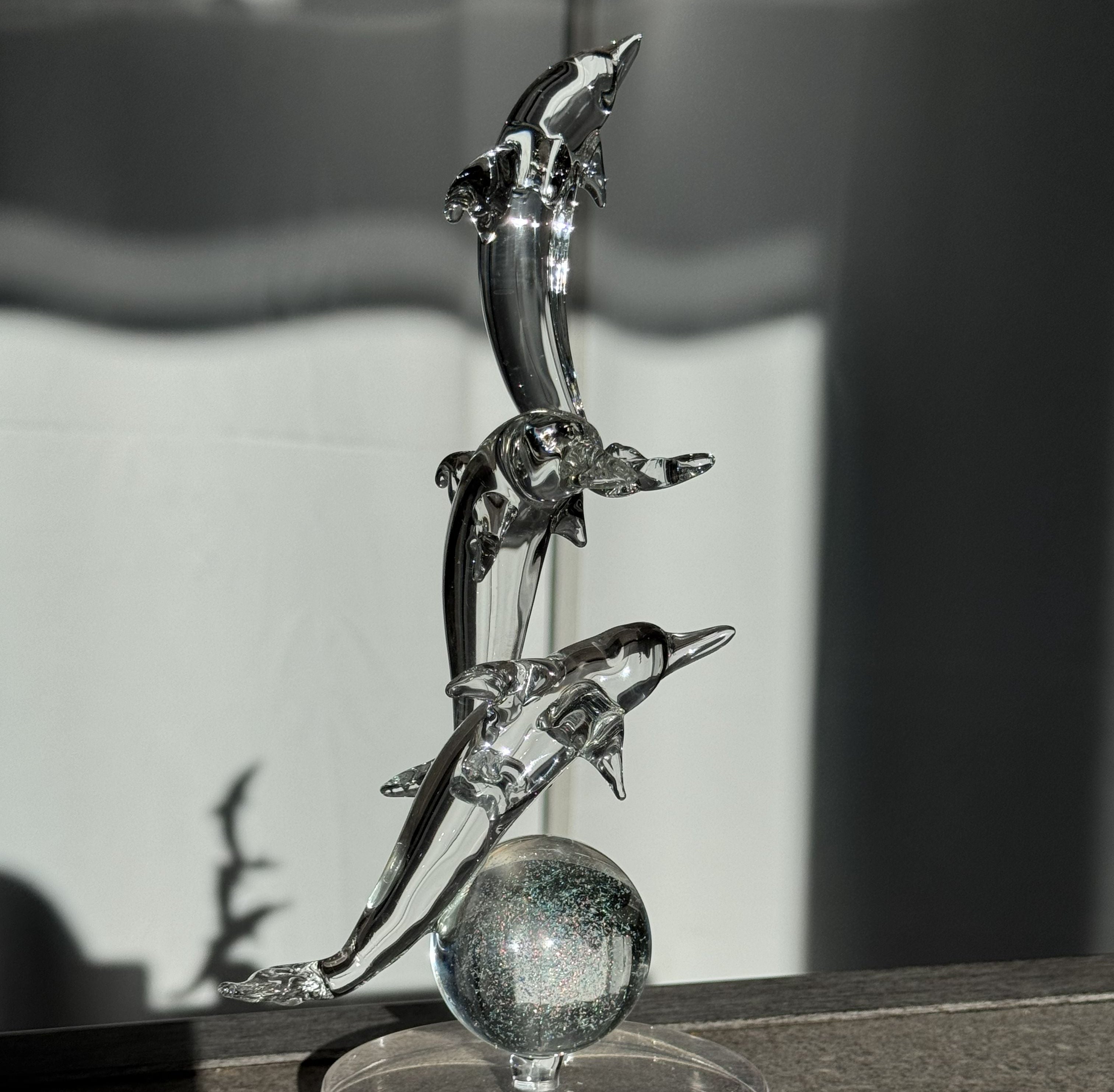 In Stock: Stunning Triple Dolphins Sculpture - Only 1 Available!!