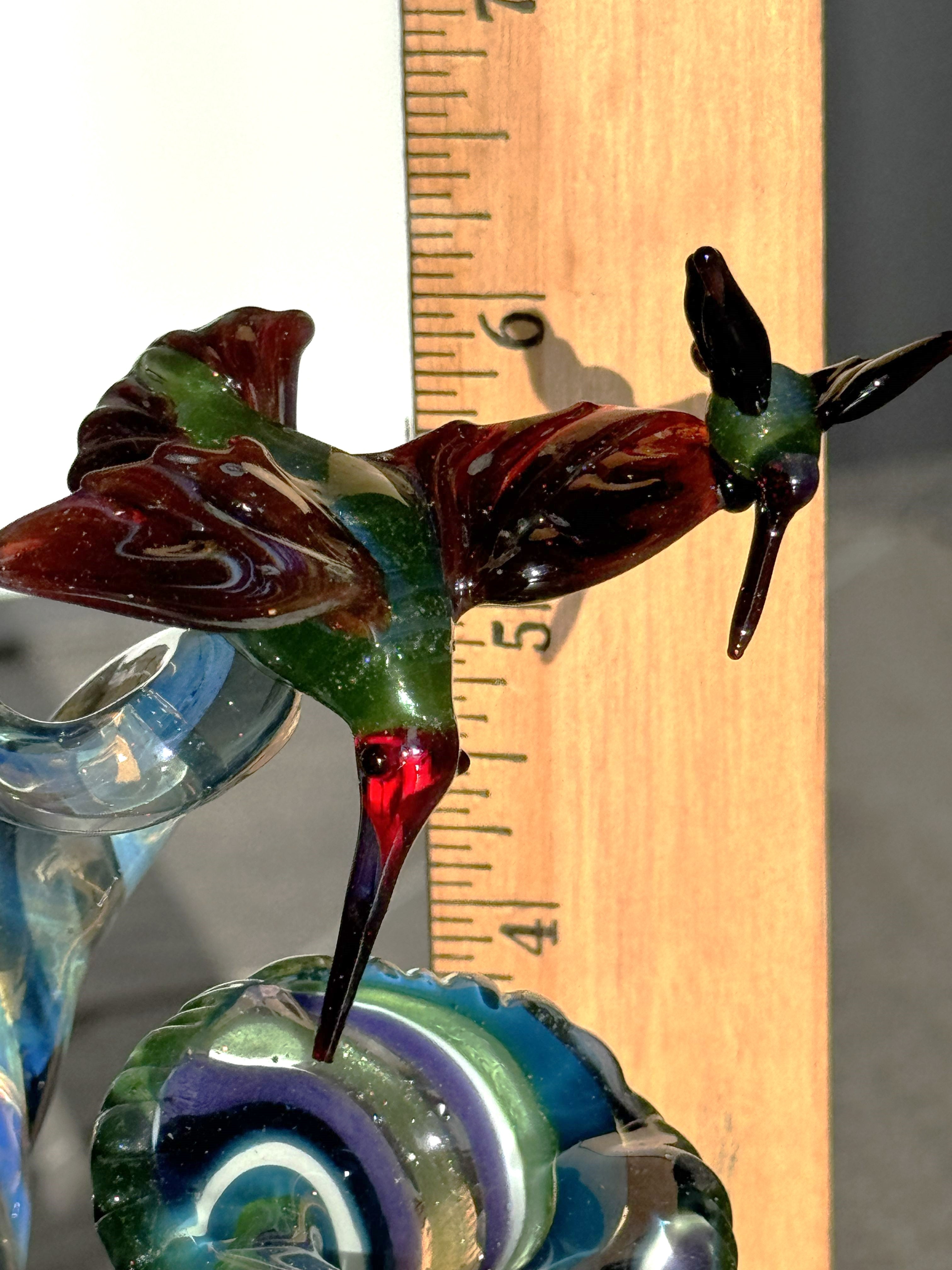 In Stock: Mama and Baby Hummingbird Sculpture - Only 1 Available!!