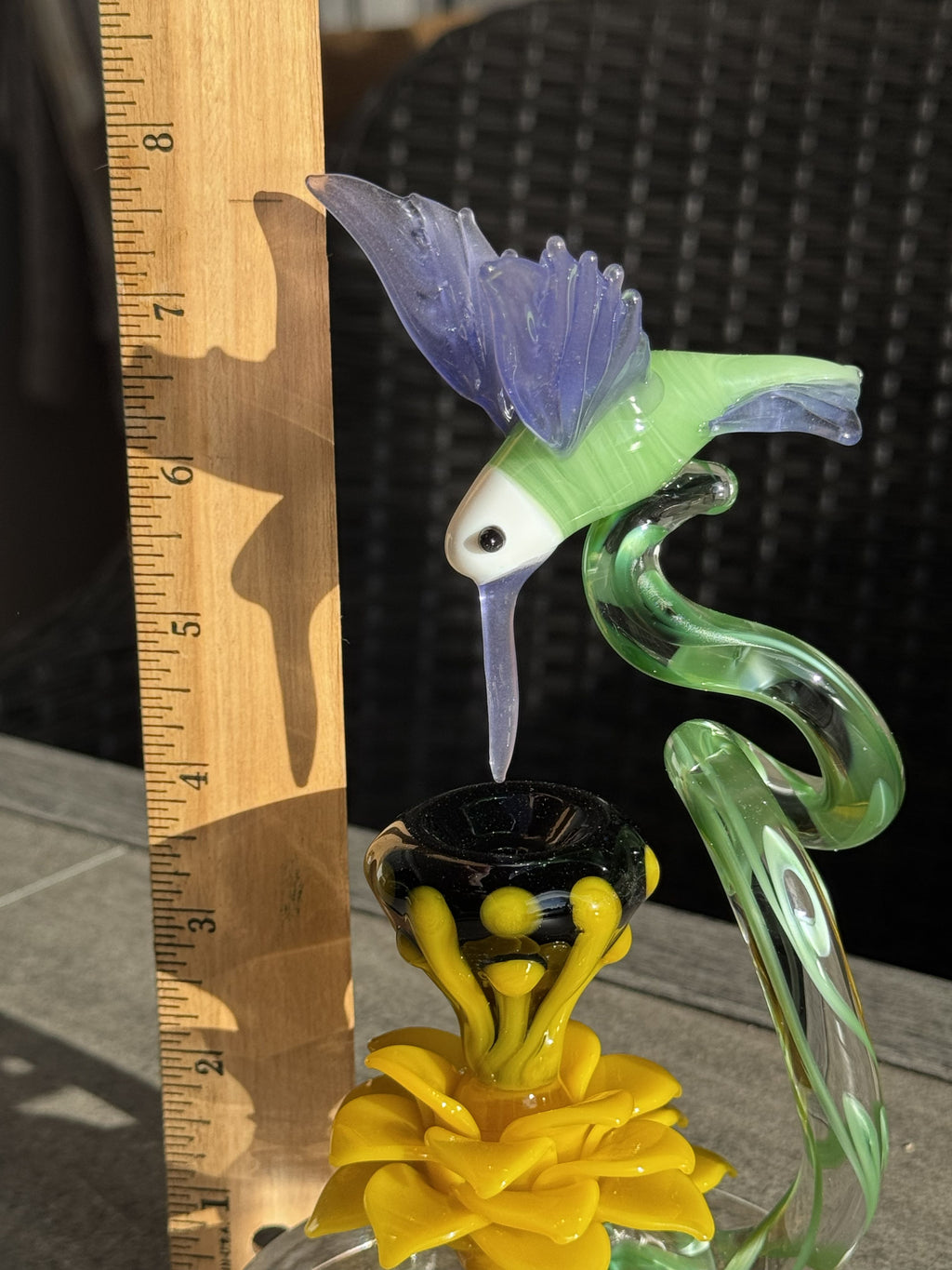 In Stock: Hummingbird Flower Sculpture - Only 1 Available!!