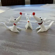 Ghost Dog in White. Cute Halloween Christmas ghost dog. The Fiery Guy