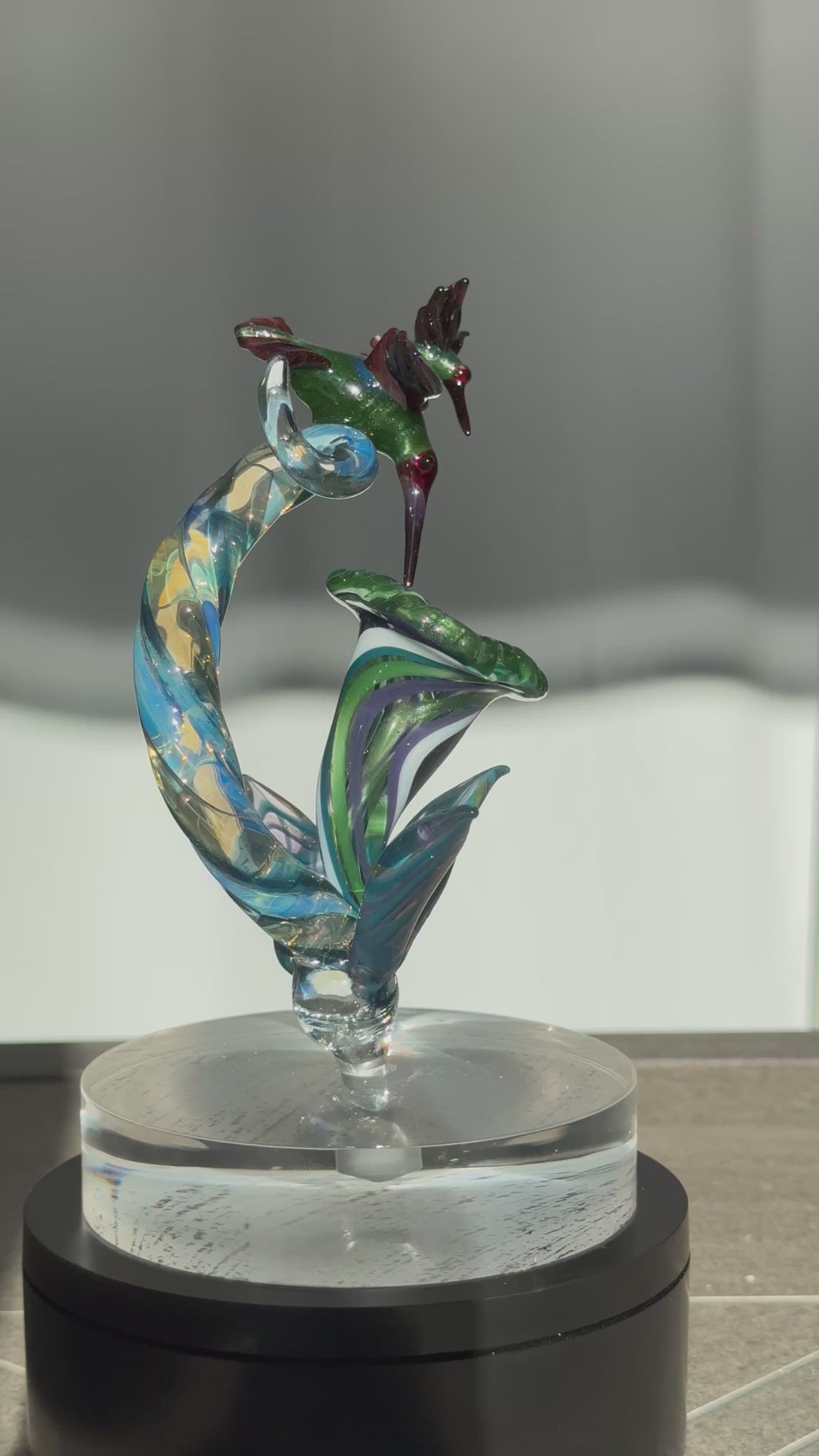 In Stock: Mama and Baby Hummingbird Sculpture - Only 1 Available!!