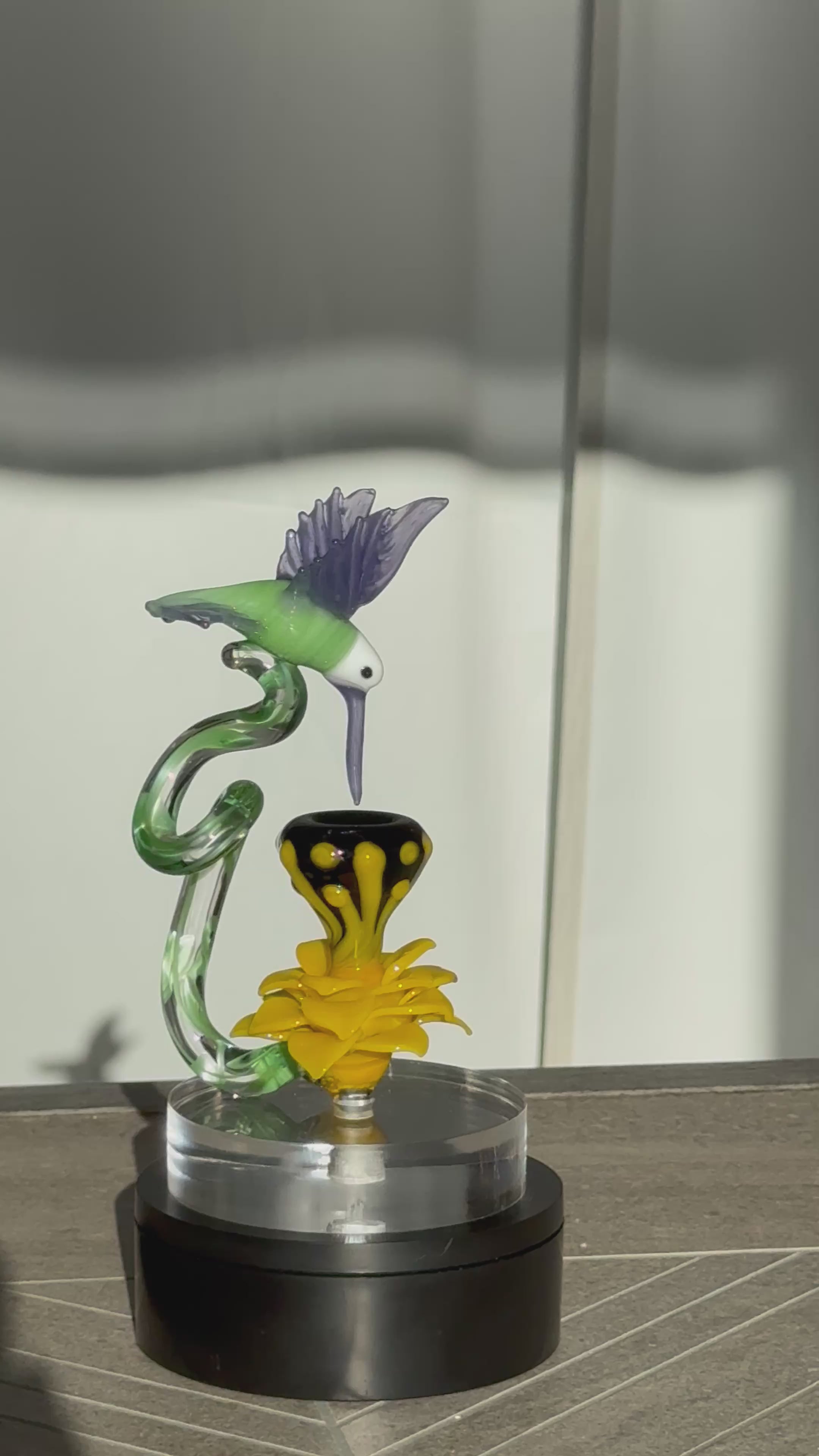 In Stock: Hummingbird Flower Sculpture - Only 1 Available!!