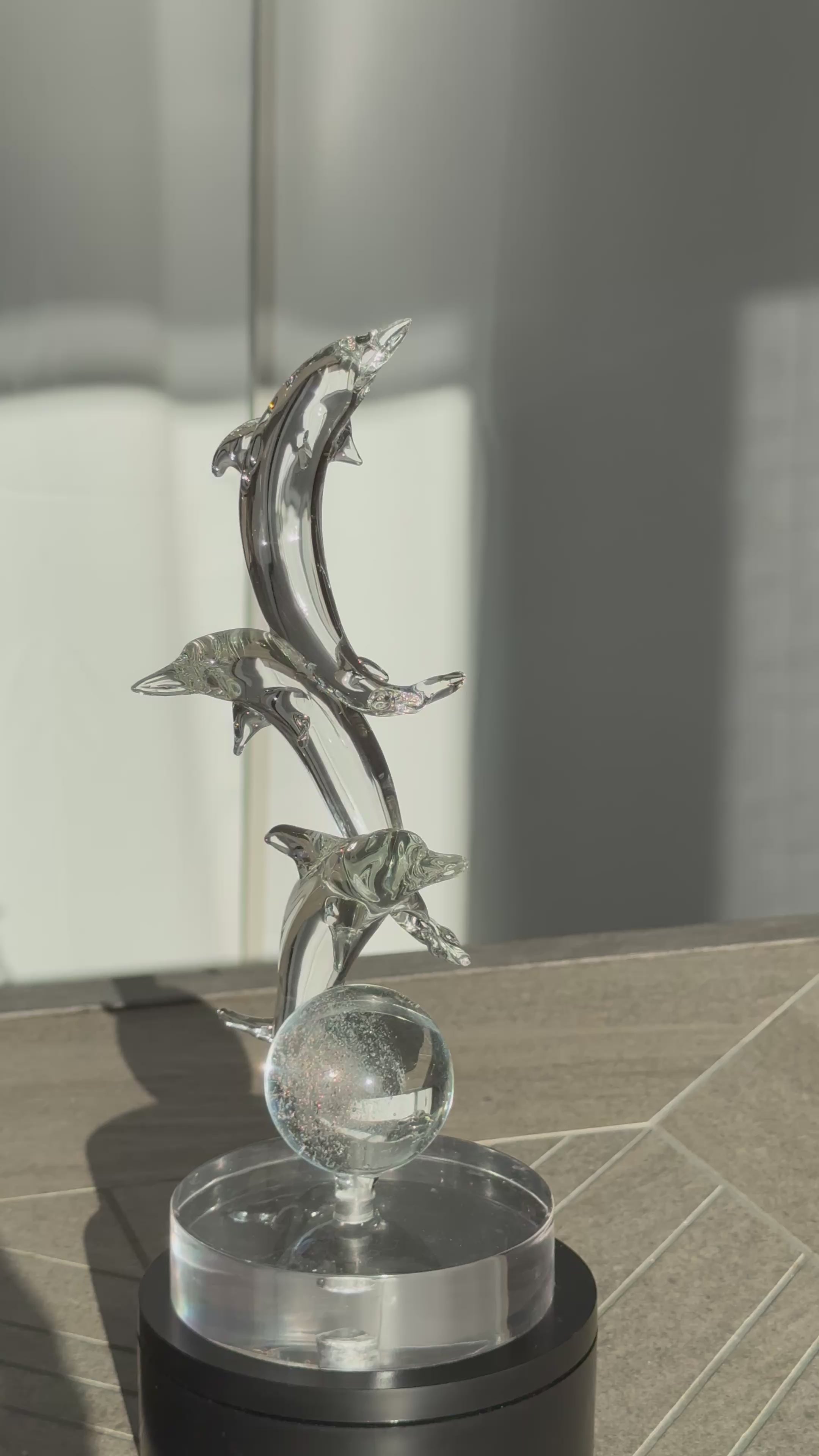 In Stock: Stunning Triple Dolphins Sculpture - Only 1 Available!!